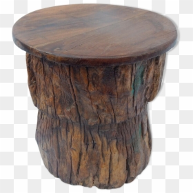 Stool Table Bedside Table Log Wood Floats"  Src="https - End Table, HD Png Download - tree log png